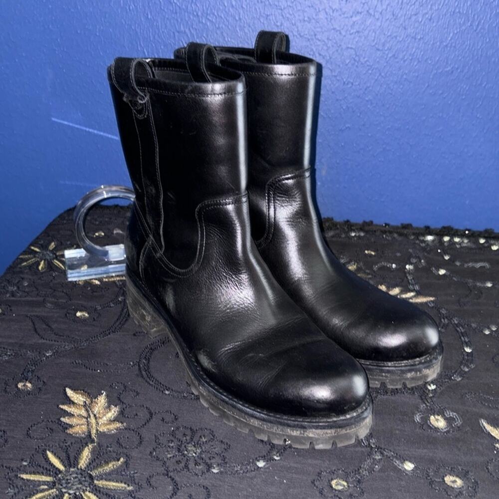 Tory Burch Foster Ankle Boots  Black Leather  Size 9.5M